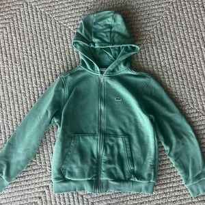 Lacoste gender neutral Kids' Classic Green Zip-Up Hoodie